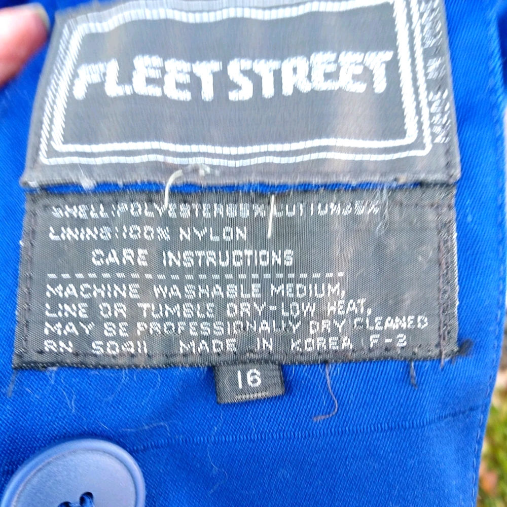 Fleet Street 4 Seasons Coat Button Front & Can Zip Out FUR Lining  Size 16 - Picture 3 of 15